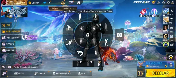 CONTA FREE FIRE LVL 70 | SKIN CUBO AZUL COMPLETA + MUITAS COLEÇÕES E ITENS RAROS