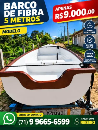 VENDE-SE BARCOS DE FIBRA  - FABRICAÇÃO PRÓPRIA 