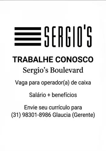 Vaga para Op. de caixa Shopping Boulevard
