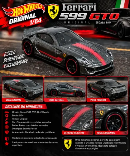  hot wheels ferrari 599 gto 1/64