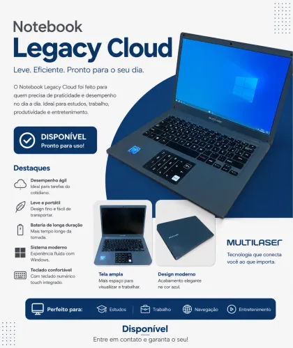 Notebook legacy cloud MULTILASER