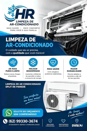 Limpeza e Higienização de Ar-Condicionado - Goiânia e Região fone: *