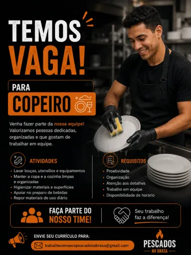 VAGA DE EMPREGO - COPEIRO