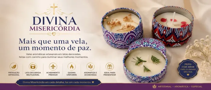 Velas artesanais: aromaticas decorativas