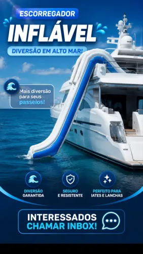 Escorregador inflável para embarcações de grande porte
