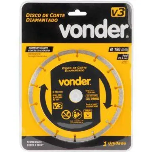 Disco de Corte Diamantado 7" Vonder