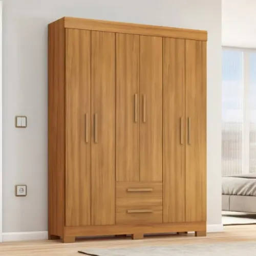 Guarda Roupa NT 6015 6Pts 2Gvs Freijo Notavel - Entrega Rápida! 