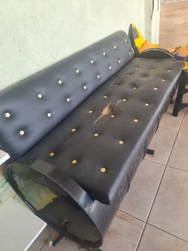 Vendo jogo de poltrona rústica em tonel
