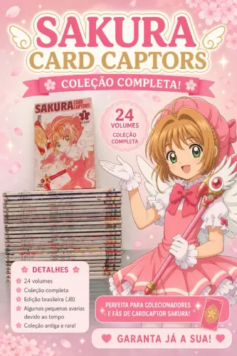 Mangás Sakura Card Captors - Coleção Completa (1 a 24)