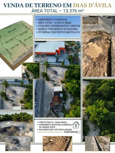 VENDA TERRENO DIAS DÁVILA ÁREA TOTAL 13.376 m²