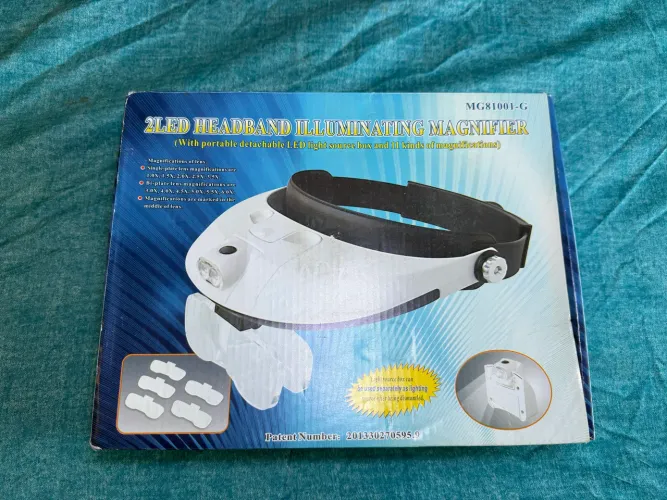 ? Lupa de Cabeça com LED e 11 Lentes Profissional - NUNCA USADA!