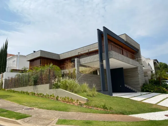 Casa condomínio sobrado moderno à venda  4 suítes 410m construção Alphaville D. Pedro 2 Ca