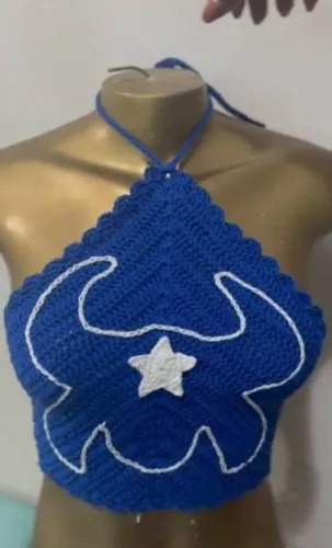Cropped do caprichoso de crochê