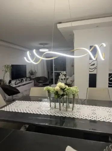 Lustre Pendente Dourado 120 cm da Lumier