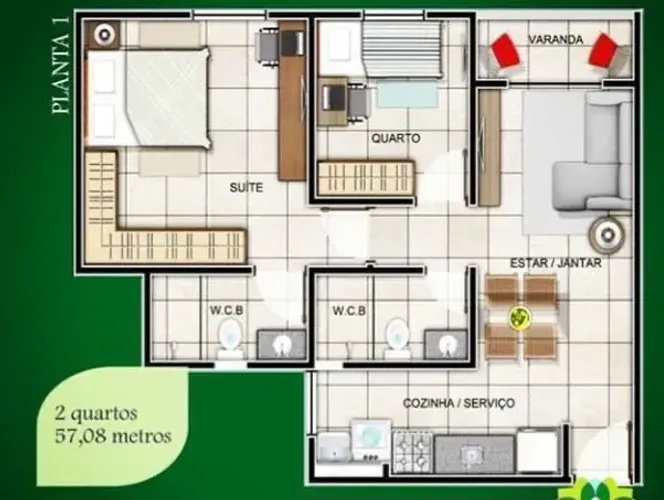 Imóvel para venda com 57 metros quadrados com 2 quartos em Tabuleiro do Martins - Maceió -