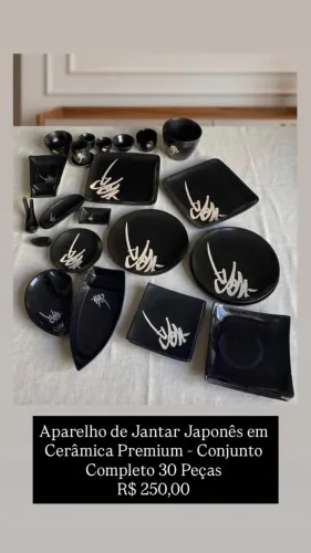 Aparelho de Jantar Japonês em Cerâmica Premium - Conjunto Completo 30 Peças