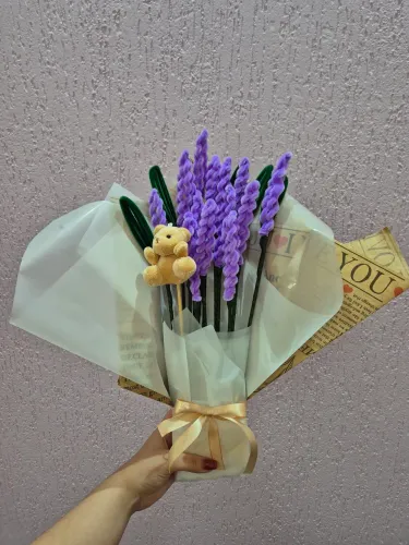 Buquê de lavanda- haste de chenille
