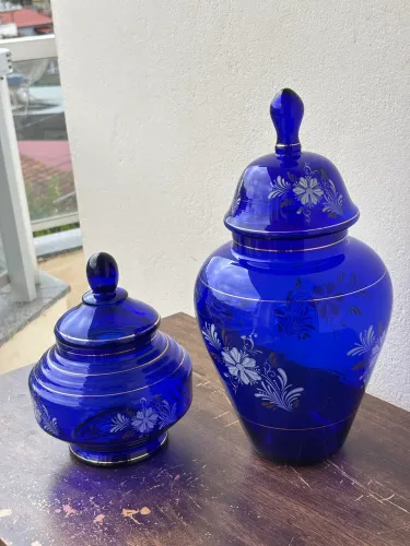 Bomboniere Vintage em azul Cobalto - Antiguidade 