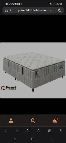 Conjunto Liz Premium 158X198X74 Molas Ensacadas D45 150 kg Plumatex tecido aice