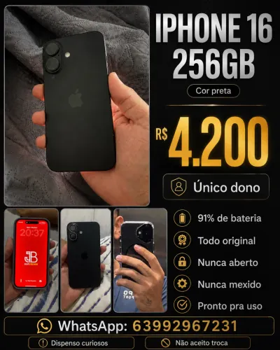 iPhone 16 256GB todo Original 