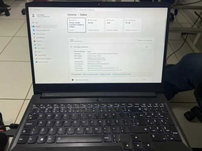 Notebook Gamer Lenovo IdeaPad Gaming 3 | i5 11ª GTX 1650 | 16GB RAM | // TROCO POR PS5