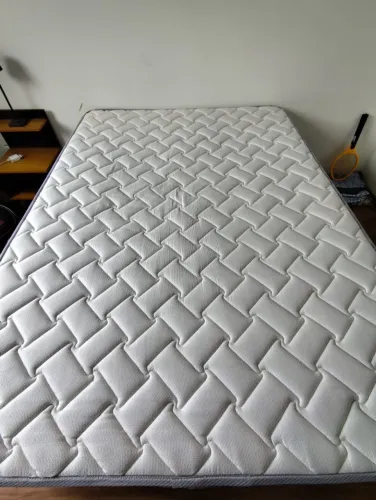 Cama Casal Ortobom c/Baú - Colchão Espuma