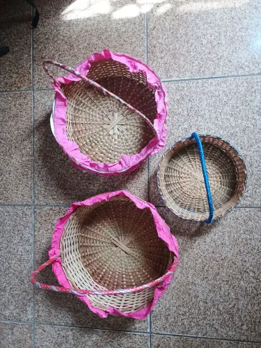 Cesta de palha.