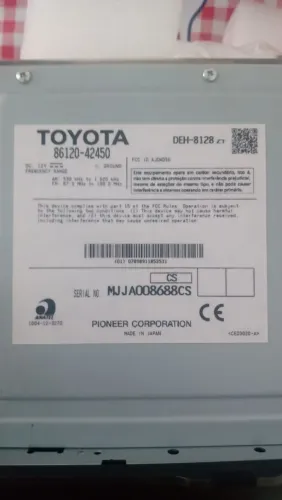 Multimídia Toyota painner original