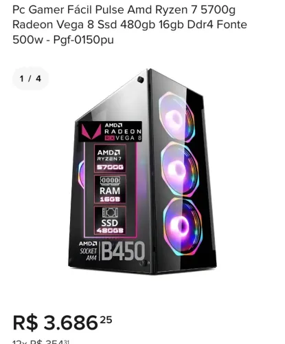 Vendo PC gamer em ótimo estado