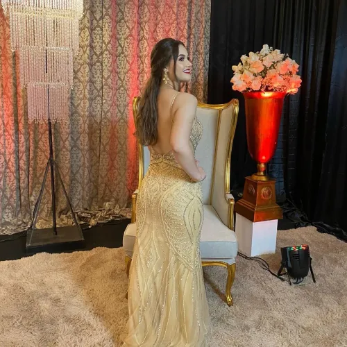 Vestido de pedraria