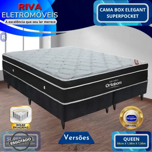 Cama Ortobom Elegant Superpocket Queen | sem entrada | 10x no crediário próprio da loja