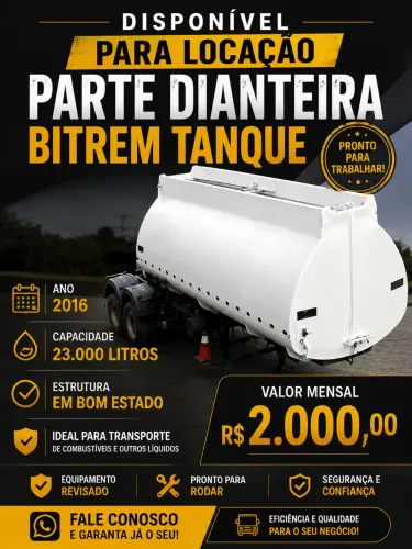 Aluga-se parte dianteira Bitrem tanque 