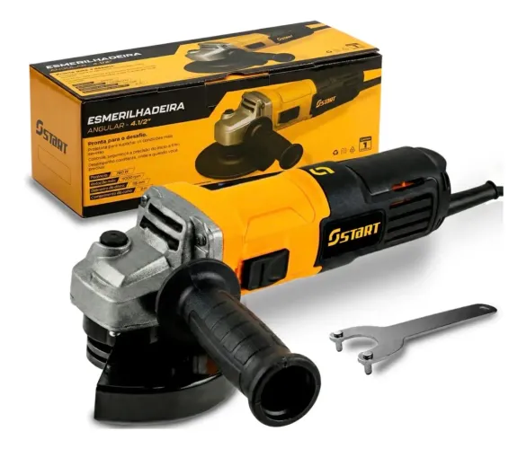 Esmerilhadeira Lixadeira Angular Profissional 780w 115mm 11000rpm Elétrica 60hz St-2444