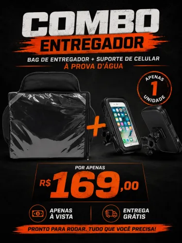 Bag + Suporte p/ entregador