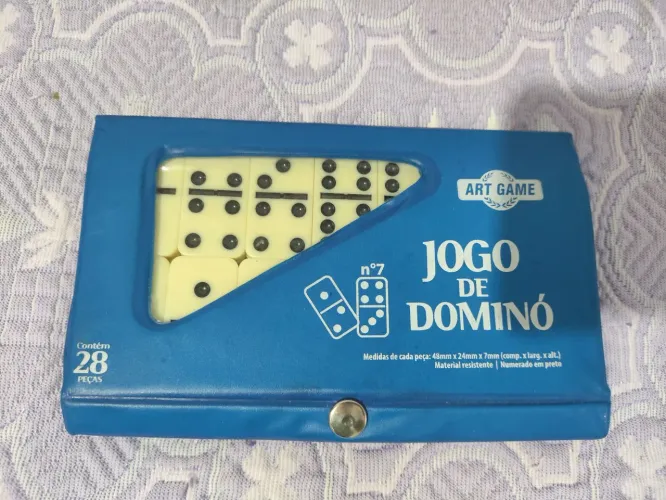 Jogo de dominó de osso profissional pedras grandes com 28 peças 