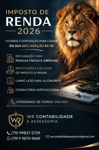 IRPF 2026 - DECLARAÇÃO DE IMPOSTO DE RENDA - CONTADOR