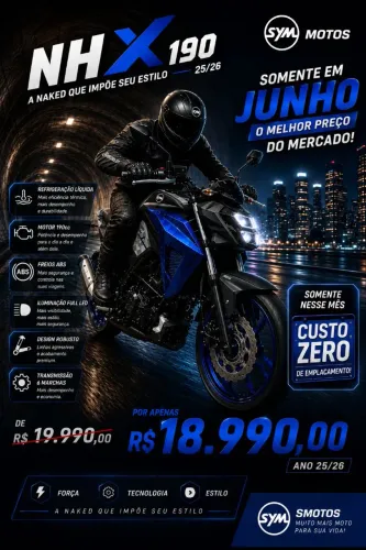 NHX 190 2026 0KM *RODRIGO* 18.990,00 - SYM BARRA AV. LUCIO COSTA 6388