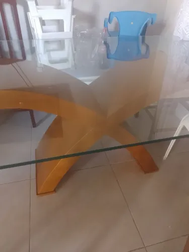 Mesa de jantar mesa de vidro