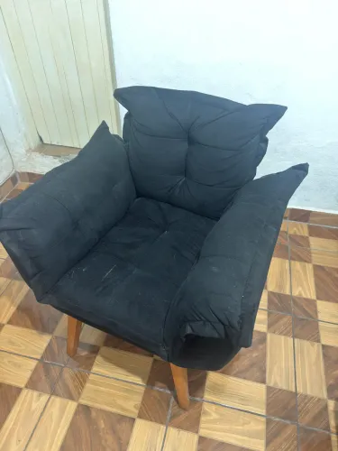 Poltrona decorativa preta