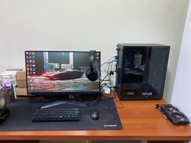 PC Gamer Completo Ryzen 7 5700X3D + RTX 3050 + 32GB + Monitor