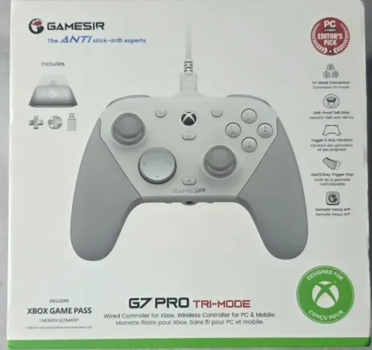 Controle Gamesir G7 Pro Xbox séries X/S - PC Branco - Preto - Original - Lacrado