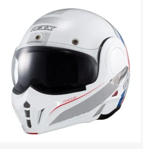 Capacete TEXX Robocop Stratus escamoteável 180 graus.18