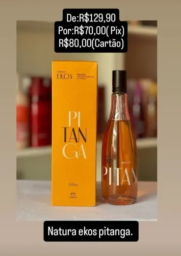 Natura ekos pitanga de 129.90 por 70 no pix