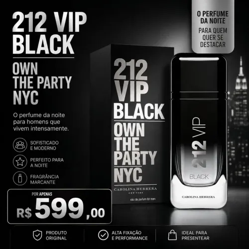 Carolina Herrera 212 Vip Black novo