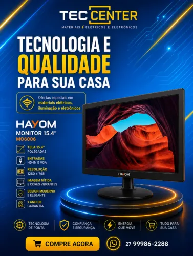 Monitor Hayom 60hz 15,4 Polegadas