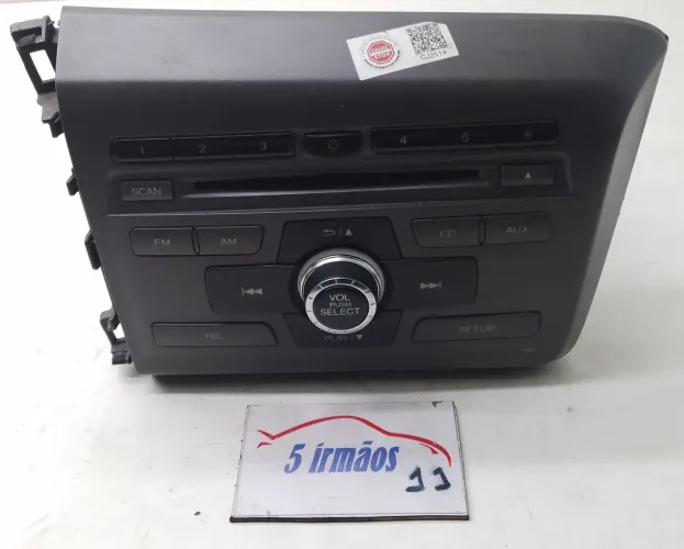 Rádio Cd Player Honda Civic 1.8 2013 / 2014 Nº39100tro