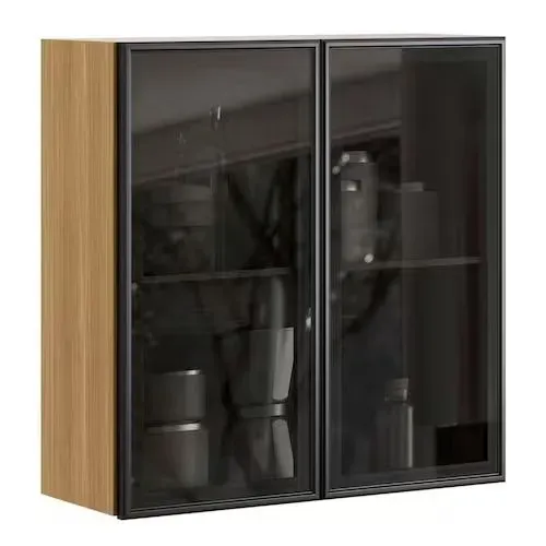 Armário Aéreo 2 Portas Vidro 80Cm Dividimos Em Até 10x Sem Juros