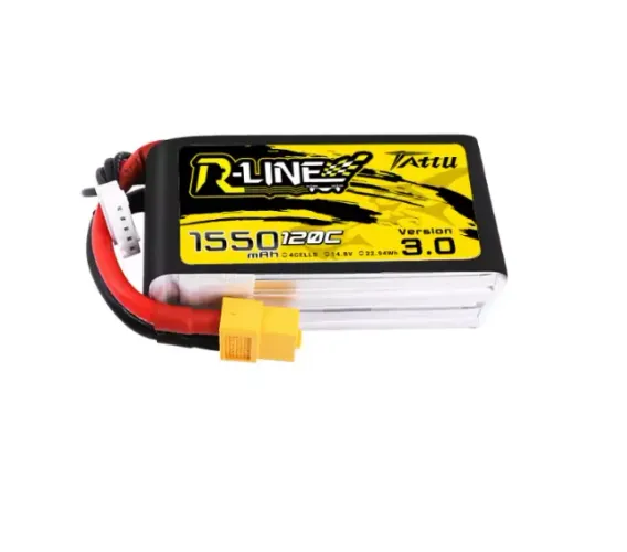 Bateria Lipo Tattu 4s 1550mah 120c 14.8v R-line Xt60