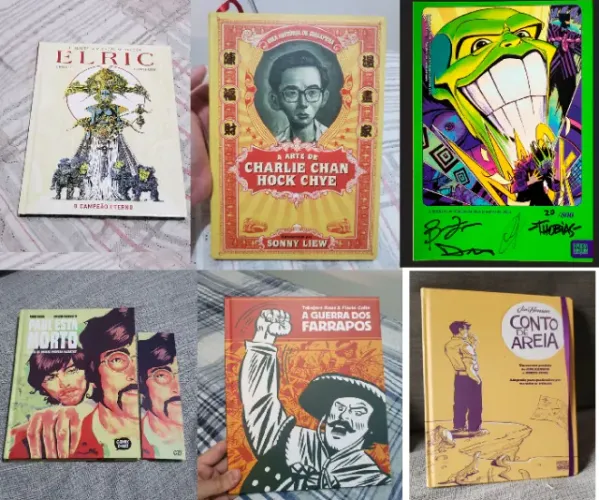 5 hq pipoca e nanquim e comixzone + Bookplate O Máskara autografado