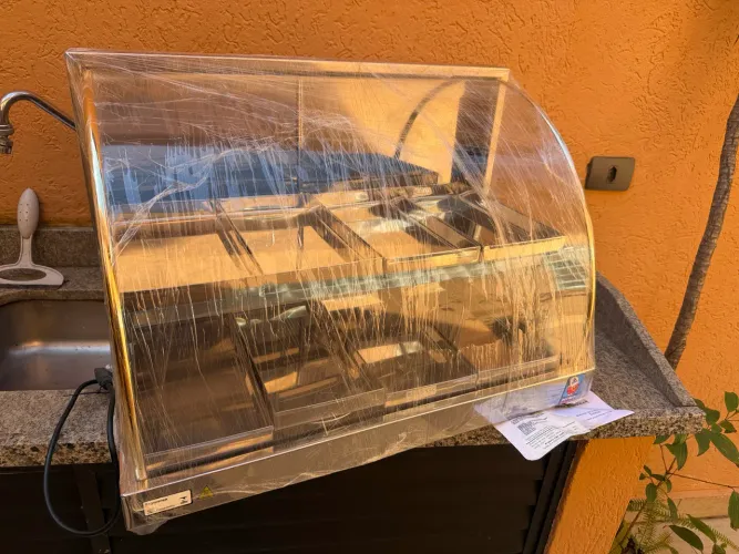 Estufa para Salgados Dupla 8 Bandejas Inox 220V - Nova sem uso